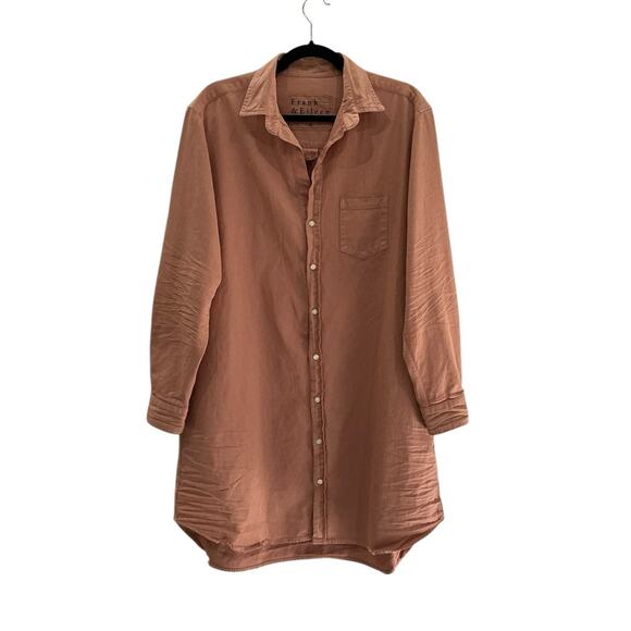 Frank & Eileen Mary Classic Shirtdress Famous Denim 100% Cotton Desert Size XL - Picture 2 of 13